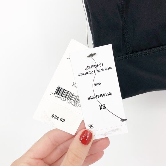 COTTON ON BODY Women's Sport Bra Black Size XS Ultimate Zip Front Crop NWT - Picture 14 of 14